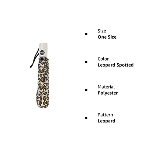Totes Neverwet Technology, Auto Open Auto Close, Leopard 43" Arc Umbrella, Medium #TOP4