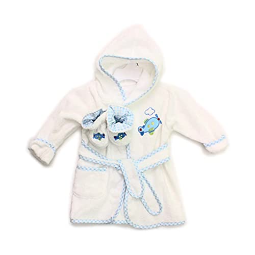 Image of Spasilk 100% Cotton Hooded Terry Bathrobe with Booties - Baby Gifts - Shower Gift