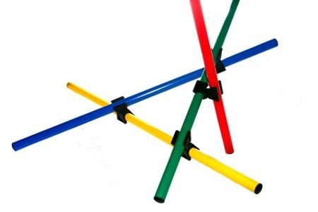 Boje Sport - 10er Set Clip für Stangen mit ø 25mm, schwarz, für Teamsportbedarf, Fußballtraining, Hürdenstangen, Verbindungsclip, Gelenkhalterung