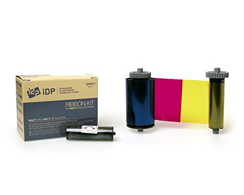 IDP Smart 51 YMCFKO Printer Ribbon with UV, 659380, 200 prints with cleaning roller