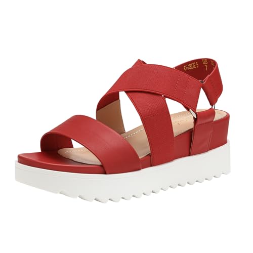 Image of DREAM PAIRS Women's Open Toe Ankle Strap Platform Wedge Sandals