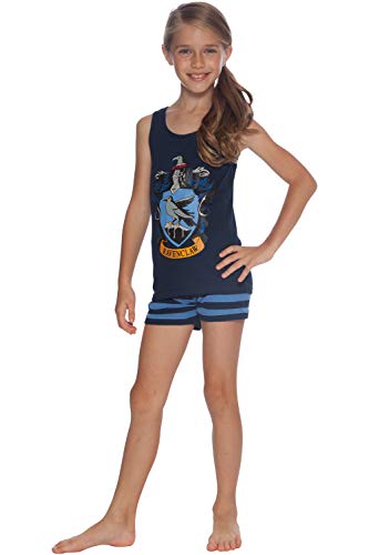 Harry Potter Ravenclaw House Crest Cotton Tank Short Pajama 2pc Set, Ravenclaw, 12