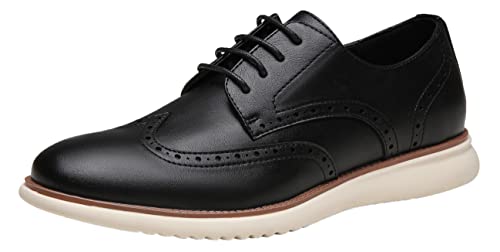 Image of Jousen Mens Dress Shoes Casual Oxfords for Wedding Party Office Church Business Formal Rubber Bottom Lightweight Sneaker Oxford Shoes for Men