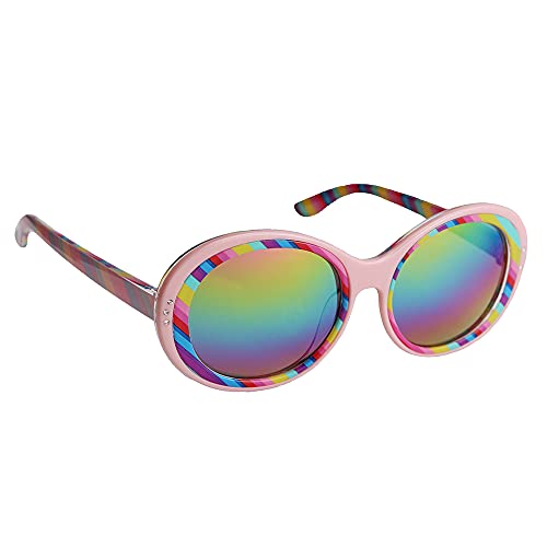 ARKAID Trolls Rainbow Poppy Sunglasses, Kids Round Shades with UV 400 Protection, One Size Fits Most Kids