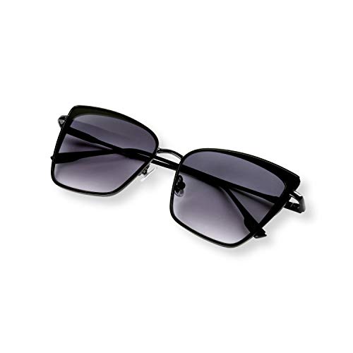 EVEE Cat Eye Sunglasses For Women with Reflective Lenses and Metal Frame - (Meow)3