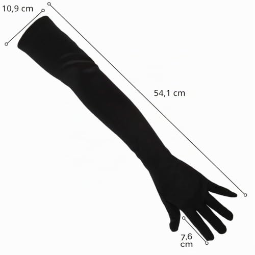 TOYMIS 54 CM Doigts Longs Coude Gants en Satin Extensible des Années 1920 - Gants D'opéra Soirée pour Femmes Filles – vue 2