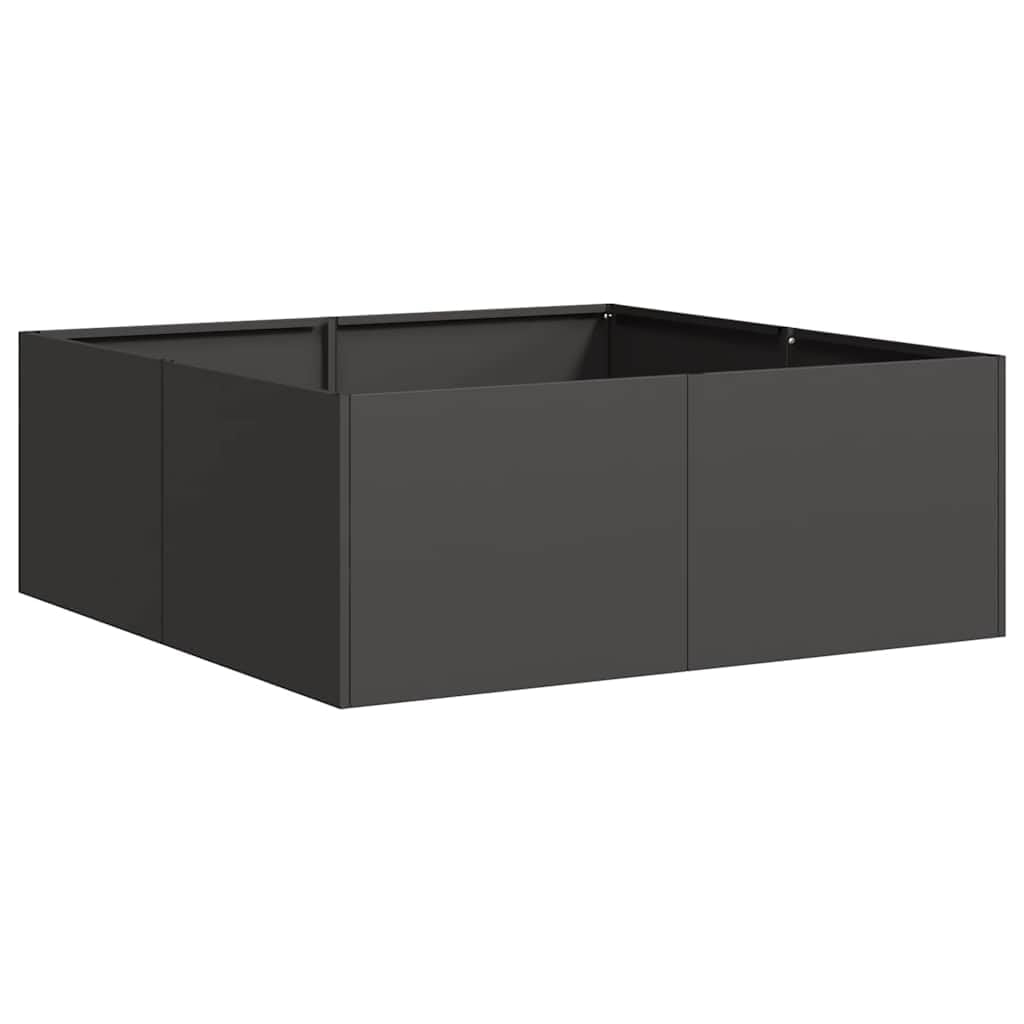 vidaXL Planter Black 80x80x30 cm Steel — image 1