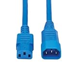 P004-006-ABL Cable 6.00' (1.83m) Power Cord Blue IEC 320-C14 to IEC 320-C13 SJT : RoHS