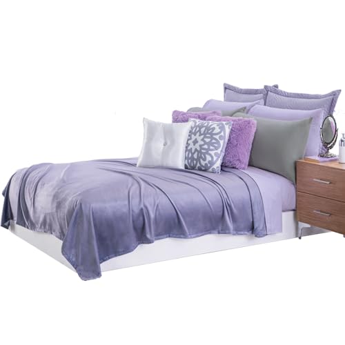 Consejos para Comprar Cobijas Calientitas los 5 mejores. 46 Colchas Concord | Cobija Ligera Suave y calientita matrimonial, frazada Ligera Color Lavanda, Medida matrimonial 2.25 x 1.80 m.