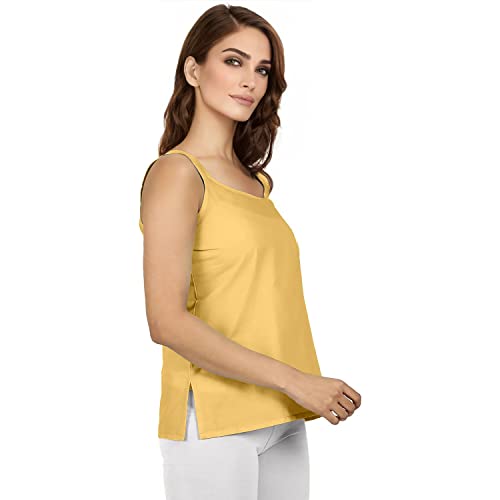 Image of Cotton Short Camisole Non-Stretchable Slip for Women | Short Kurti Slip | Short Camisole | Half-Length Lining | Waist Length Inner | Sameez | Samij(Half Slip)