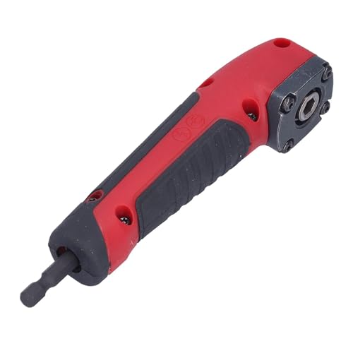 Agatige Adattatore ad Angolo Retto, Adattatore ad Angolo Retto Shockwave Adattatore Multifunzionale Rosso per Trapano Avvitatore a Percussione da 90 Gradi per cacciavite angolare da 15 cm