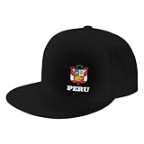 Coat of Arms Peru Peruvian Flat Bill Cap Unisex Adjustable Baseball Caps Snapback Trucker Hats Trendy Street Dance Hip Hop Headwear Black