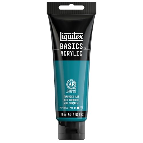 Liquitex BASICS Acrylic Paint, 118ml (4-oz) Tube, Turquoise Blue