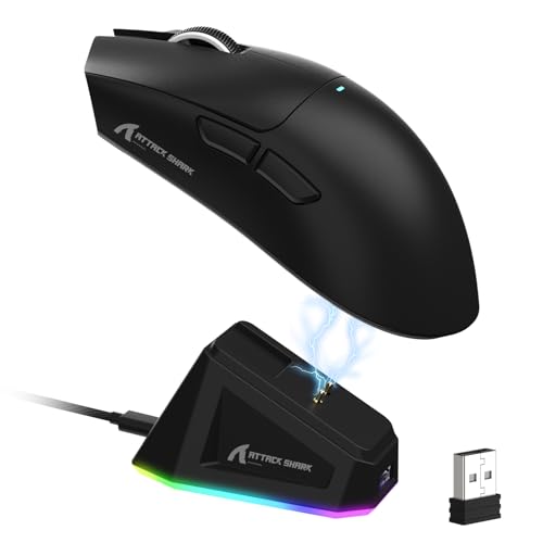 LexonElec ATTACK SHARK X11 Wireless Gaming Mouse with RGB Magnetic Charging Dock, PixArt PAW3311 Sensor, Lightweight 59g Tri-Mode Gaming Mouse, Wired/2.4G/BT, Up to 22K DPI for PC/Mac-Black LexonElec ATTACK SHARK X11 Wireless Gaming Mouse with RGB Magnetic Charging Dock, PixArt PAW3311 Sensor, Lightweight 59g Tri-Mode Gaming Mouse, Wired/2.4G/BT, Up to 22K DPI for PC/Mac-Black