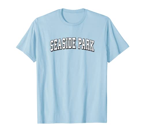 Seaside Park New Jersey Sportlicher Sportdruck im Vintage-Stil, Schwarz-Weiß-Druck T-Shirt