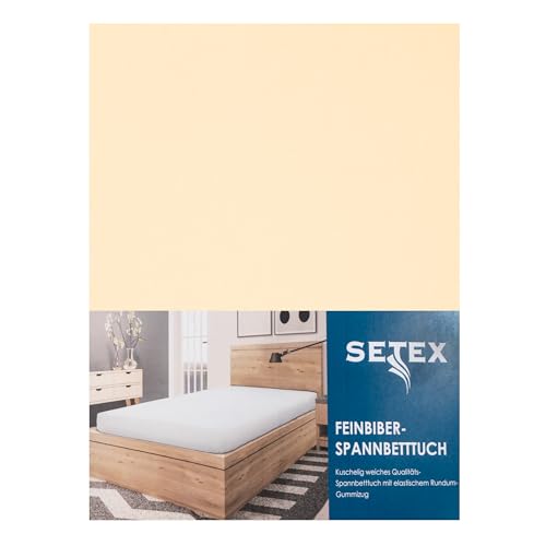 Traumschloss Spannbetttuch »Biber« 100% Baumwolle | Feinbiber-Ausführung für extra Wärme an kalten Tagen | Natur | 90-100x200cm