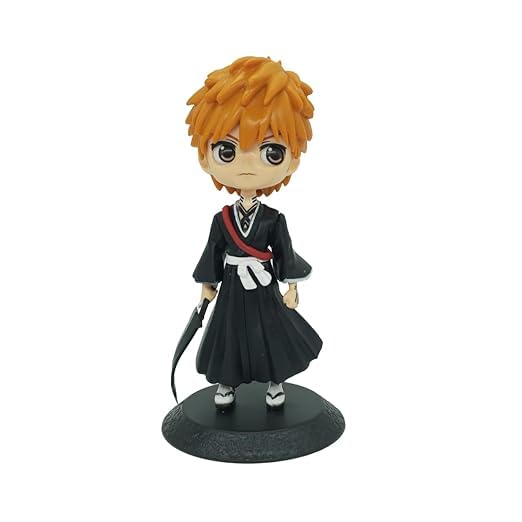 Bleach Kurosaki Ichigo -2 Action Figure Miniature Doll (Toy Figure) SpecialEdition for Car Dashboard, Decoration, Cake, Office Desk & Study Table (Pack of 1) (Height- 16cm)