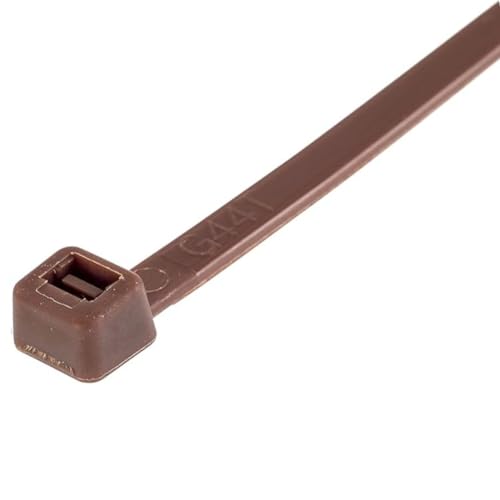Image of GTSE 12 inch Brown Zip Ties, 100 Pack, 50lb Strength, UV Resistant Long Nylon Cable Ties, Self-Locking 12 Inch Tie Wraps