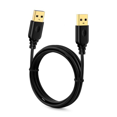 Niniber USB to USB Cable 6FT, USB3.0 Male to Male A to A USBA to USBA, USB-A to USB-A,Double Sided Data Transfer /3A Charging Cables for Hard Drive,Laptop Fan,KVM,DVD,TV,Hub
