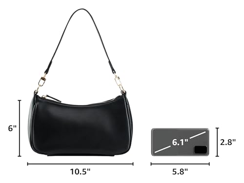 Bolso para mujer con 2 correas removibles y cierre de cremallera miniatura 3