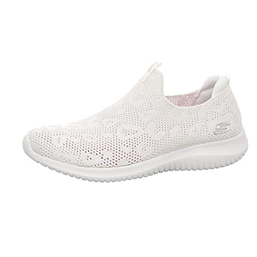 Skechers Skechers Women's Ultra Flex Sneaker, White White Knit Mesh White Trim WSL, 39.5