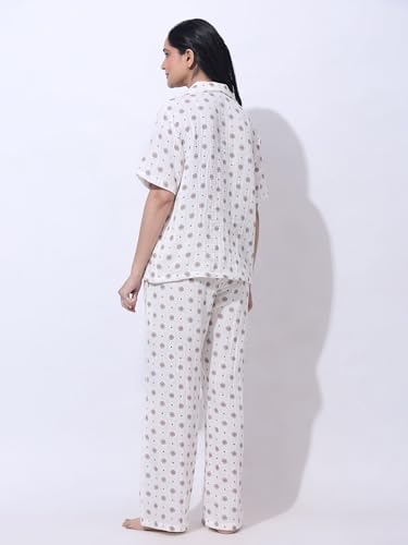 Image of B STORIES Women's Cotton Pyjama Set | Comfort and Relexed Nightsuit for Ladies