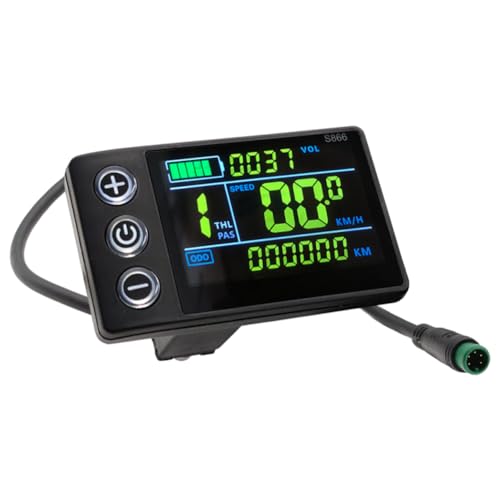 Genérico 24 V/36 V/48 V Bicicleta Velocímetro Pantalla LCD Inteligente Ebike Kilómetro Impermeable Electromotion