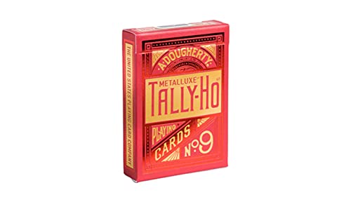 Murphy's Magic Supplies, Inc. Tally-Ho Red (Circle) MetalLuxe Playing Cards by US Playing Cards
