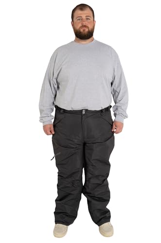 Snow Country Outerwear Mens Big and Tall Snow Ski Skiing Insulated Technical Pants (3X Tall, Black)