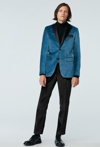 Mens Velvet Suit Two Button Slim Fit Suits Dinner Party Prom Wedding Tuxedo Notch Lapel Blazer and Velvet Pants2