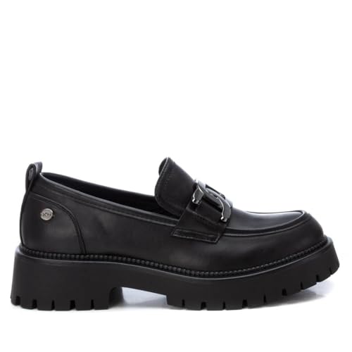 XTI - Mocasines Mujer Negro - Calzado Cómodo y Versátil - Moda Casual - Modelo 14329102 (Talla 36)