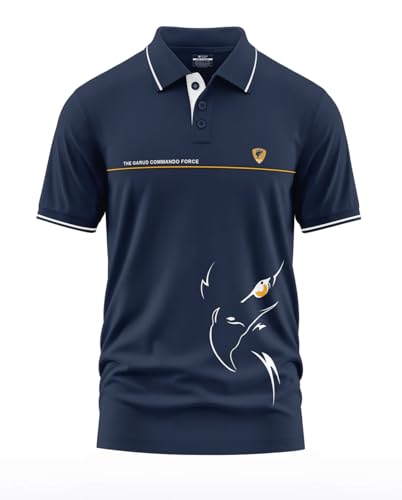 Image of WarriorWorld Men's Polo T-Shirt | 100% Pure Cotton 270 GSM Fabric | Stylish Graphic Printed Tee | Comfortable Regular Fit T-Shirt