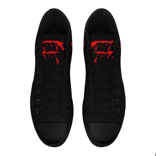 Womens Gothic High-Top Canvas Sneakers Punk Style Alternative Streetwear Canvas Shoes, Lace-Up Casual Skate Shoes for Men2