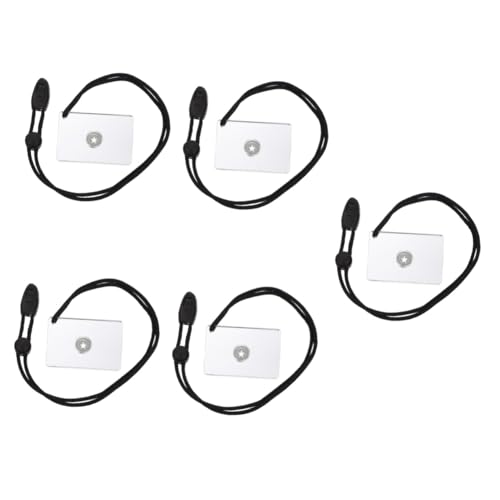 GALPADA 5pcs Emergency Mirror for Hiking Camping High-Reflective Acrylic Compact Signal Mirror