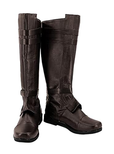 Nasfotim NEWSAIL Anakin Skywalker Costume Boots Cosplay Shoes Black Brown Male