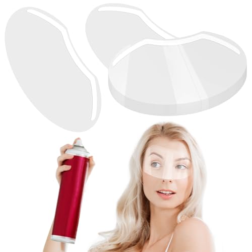 EBANKU Face Eye Shield, 50 Pcs Plastic Shower Shield Visor Eye Protector Makeup Protective Eyebrow for Adults