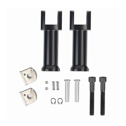 Repose-Pieds Passager Moto Softail Marchepied Supports Fixation Pince Pédale Chape Noir