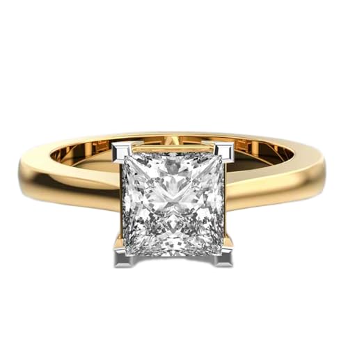 Bague moissanite princesse en argent 925 : l'éclat éternel sans ternissement