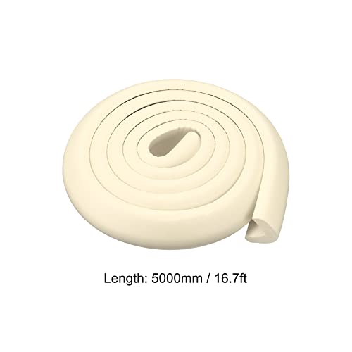 Image of uxcell Corner Guards Edge Protectors 16.4ft(5M), Foam Safety Bumper L Shape for Furniture Corner Table Edge Guard, Beige