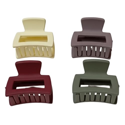 Image of Alvero Korean Style Matte Hair Claw for Women & Girls, Strong Hold Non-Slip Assorted Jaw Clips, Stylish Thick & Thin Cluchure for Wedding & Party (Assorted Color & Design, Pack of 1-Piece)