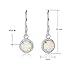 Daesar Pendientes Plata de Ley ArosRedondo Cristal Pendientes Plata