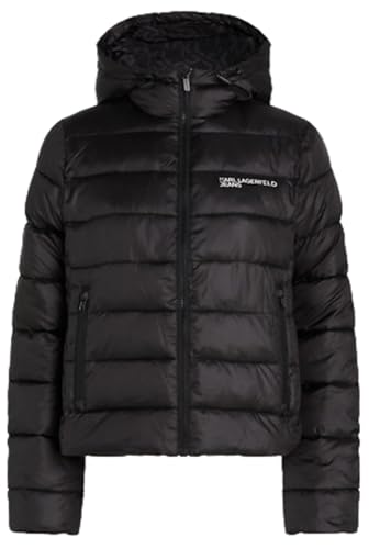 Karl Lagerfeld Jeans, Mujeres, Chaqueta Ligera Acolchada, Corte Regular, Negro, M