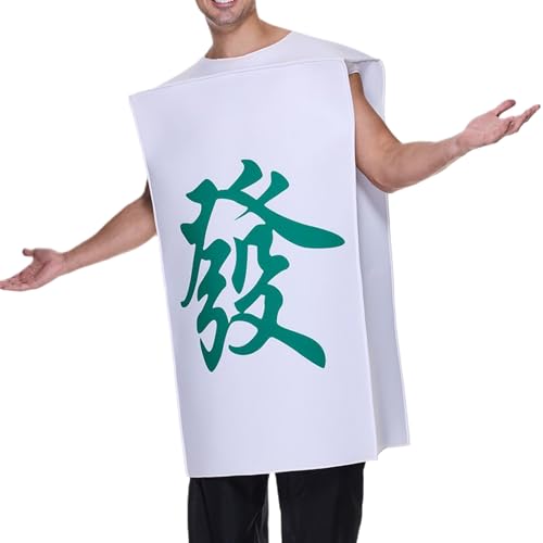 Générique Costumes d'Halloween Adulte - Funny Mahjong Novelty tenue, Prank Party Costume for Men Women, confort
