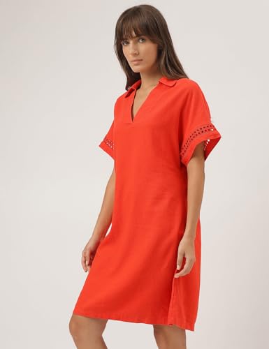 Image of Marks & Spencer Women's Linen Fit and Flare Midi Dress