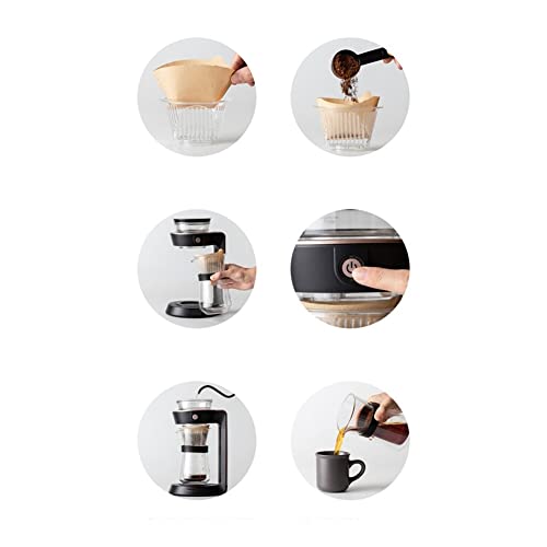 IAOHUO 350ml Kaffeekanne Automatischer Tropftopf Französisch Pressehälter Maker Hand gießen Kaffeemaschine Mokscha Töpfe… – Bild 4