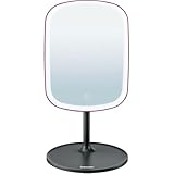Beurer BS47BF2025 Kosmetikspiegel mit verstellbarem LED-Licht, 1x/5-fache Vergrößerung, drehbar und stabiler Basis für Make-up und Gesichtspflege