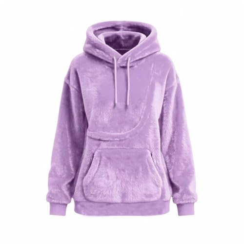 fartey Sweatshirt with Dog Pouch Women Fleece Hooded Cozy Pet Carrier Top - image 5