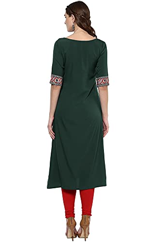 Image of ALC Creation Women's Crepe Printed A-Line Kurti