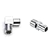 Chrome Heater Hose Fitting Set, 5/8 Inch Hose, 1/2NPT-Barb, 90Deg