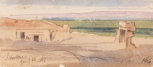 Tableau Dendera Edward Lear pour habiller un grand mur vide de chambre 60x90